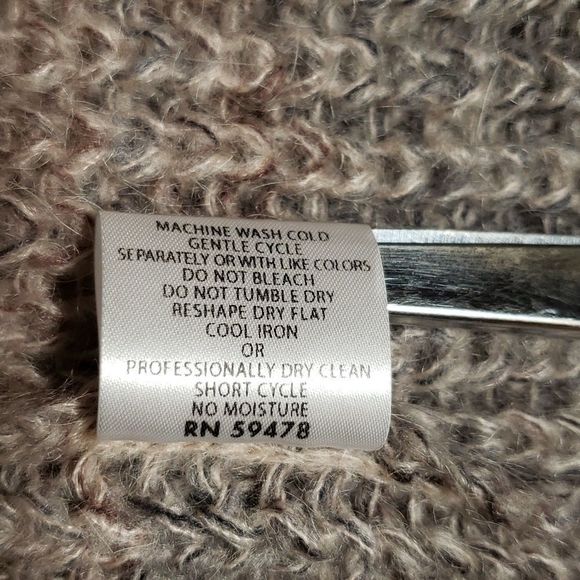 Fili Di Lana Peplum Hem Open Front Cardigan Size L - Picture 9 of 10